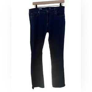 Adriano Goldschmied women’s the ballad slim boot dark blue wash denim jeans 31R